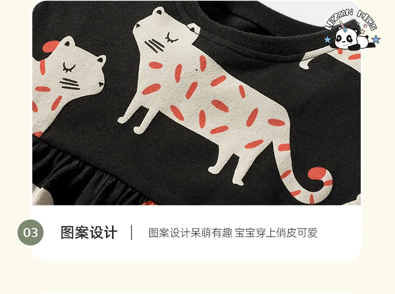 LEZONKIDS - 2024 High Quality Girls Summer Cartoon Princess Dress Cute Breathable Cotton Print Girls Dress